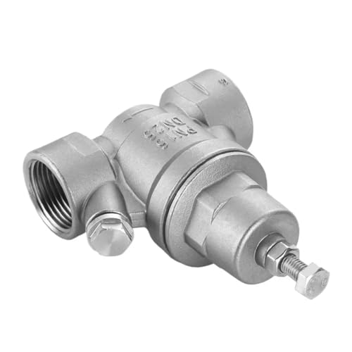 719 Brass Water Pressure Reducer Water Pressure Regulator Valve Tap Water Adjustable Pressure Reducer Pressure Gauge(304DN50 2Inch)