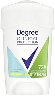 Degree Clinical Protection Antiperspirant Deodorant 72-Hour Sweat & Odor Protection Stress Control Antiperspirant for Women 1.7 oz