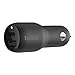 Belkin USB-C Car Charger 30W W/ 4Ft USB-C to Lightning Cable (iPhone Fast Charger for iPhone 11, Pro, Max, XS, Max, XR, X, 8, Plus, iPhone SE 2020) iPhone Car Charger, iPhone Charger
