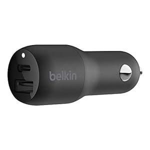 Belkin USB-C-autolader, 32W (Snellader voor iPhone, Samsung, Google Pixel en meer) – Zwart
