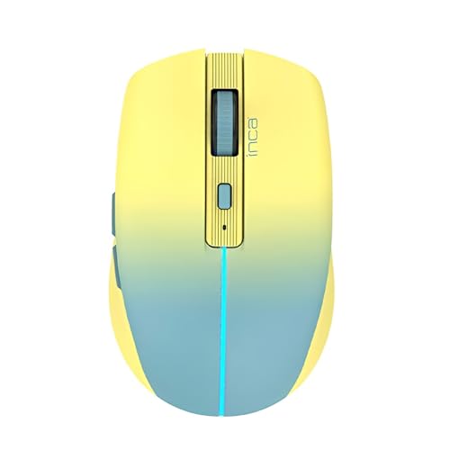 Inca Souris IWM-511RS 1600 DPI, Wrls & BT, Bouton 6D, Jaune