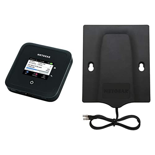 Router Wifi 6 NETGEAR Router 5G sim MR5200, Nighthawk Modem 5G e Router WiFi 6 AX1800, Puerta Gigabit + USB, Velocidad Download de hasta...