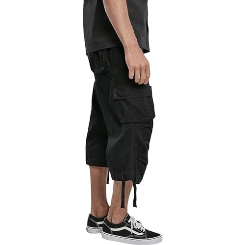 Individual Wear Men's 6-Pocket Capri Pants, Black - M2
