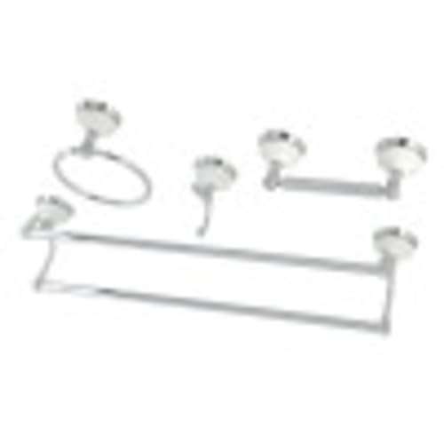 Kingston BAK1113478C Bar Bathroom Accessory Set, Polished Chrome