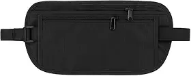 Pochete Doleira Antifurto Slim, Impermeável, Porta Dinheiro e Documentos, Unissex, Ajustável, Viagem, Corrida, Esportiva, Discreta, com Zíper, Segurança