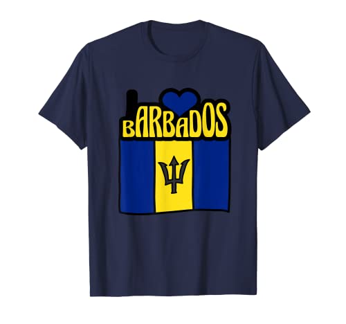 Mapa de la bandera de Barbados para hombres y mujeres, recuerdo de Barbados Camiseta