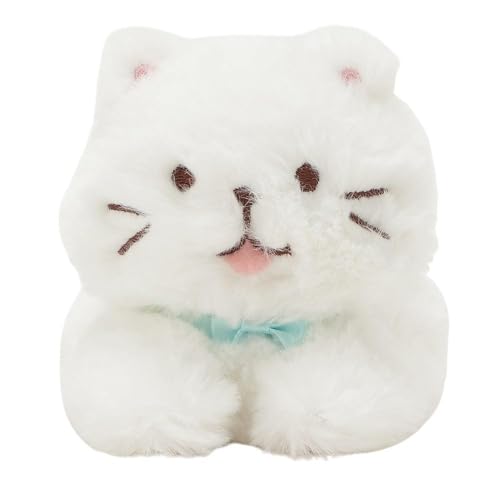 猫 ぬいぐるみ 可愛い ふわふわ ギフト プレゼント キャラクター 癒しグッズ ふくふくにゃんこ アームレスト機能 ハピンズ (しろたまちゃん)