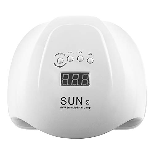 UV LED Nail Lamp 54W, Nail Dryer Gel Polish Light, UV Nail Light With 4 Timer Setting, Professional Nail Art Tools With Automatic Sensor