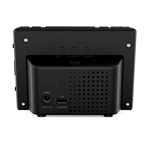 Magnasonic Alarm Clock Radio With Usb Charging For Smartphones & Tablets, Auto Dimming, Dual Gradual Wake Alarm, Battery Backup, Auto Time Set, Large 4.8" Led Display, Fm (Cr63) #TOP4