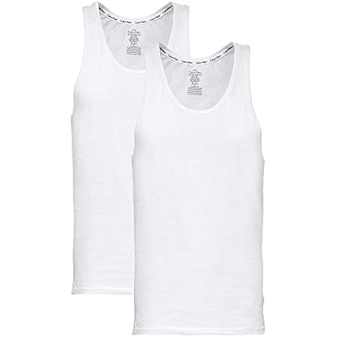 Calvin Klein Men's White Tank Tops Cover