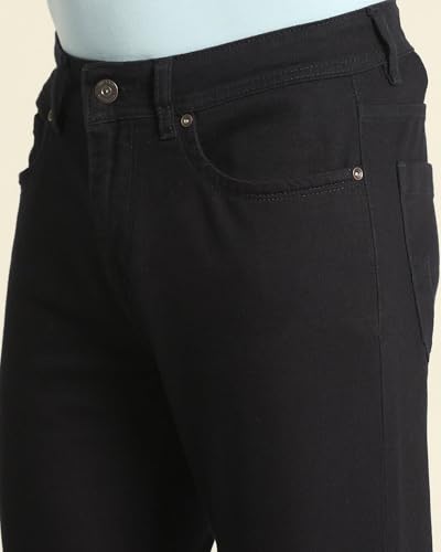 Image of Blackberrys Men Black Solid Jeans