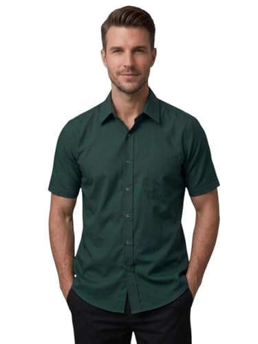 Image of Appel Touch Men's Cotton Blend Formal Shirt Half Sleeves