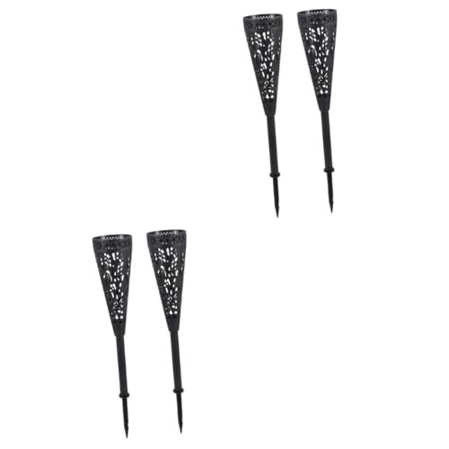 Garneck 2 Juegos Canasta De Flores Memorial Soporte para Jarrón Lápida Mortuoria Florero De Terracota Ramo Jarrones De Cementerio con Pinchos Floreros Black El Plastico 2 Piezas * 2