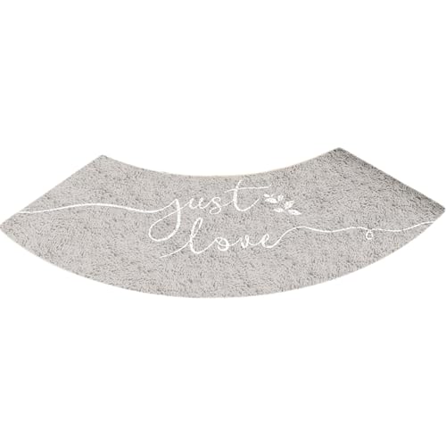 Tapis de douche d'angle incurvé 45x100 cm lavable en machine pour salle de bain - 7