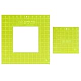 Quilting Template Set for Making T-Shirt Quilts - Acrylic Square Rulers for Fabric Crafts and Blanket Making - 12.5' and 6.5' Gridded Templates