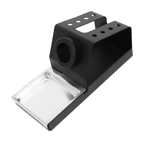 PRETYZOOM Soldering Station Soldering Iron Stand Holder Convenient Soldering Rack for Desk Lead- Heat Soldering Tool Adults Cleaning Welding Steel Soldering Portable Soldering Kit Black