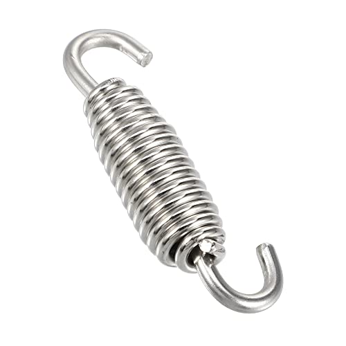 A ABSOPRO 6 Stück Auspuff Feder Auspufffedern Motorrad Edelstahl Schalldämpfer Auspuffrohr Federn 55mm