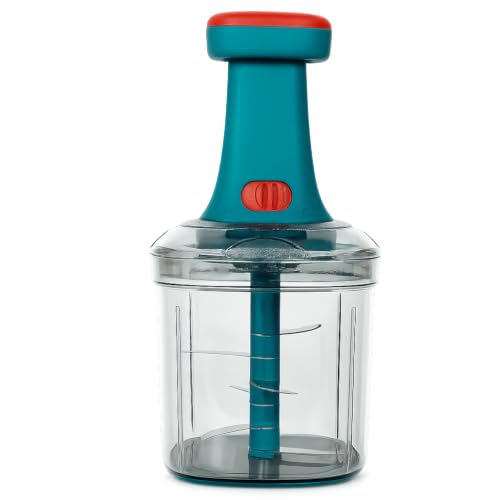 Image of Chopper for Kitchen Use 1100 ML, Push Chopper with 6 Blades, Vegetable Chopper Kitchen Items for Home Cutting Vegetables, Onion, Ginger, Garlic, Salad, Tomato, Potato (Multicolour)