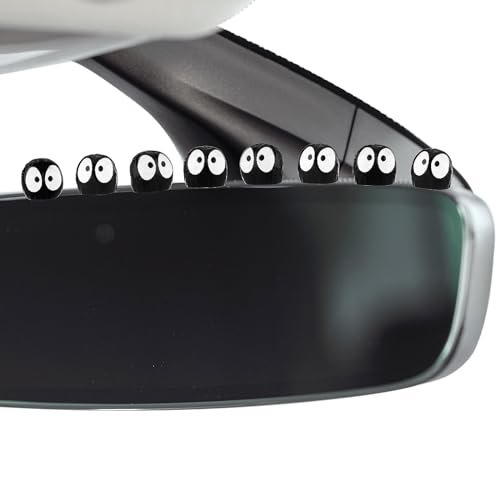 GEEHUA 30 Stück niedliche Kohlekugel Auto Innendekoration, Cartoon Armaturenbrett Harzfiguren Rückspiegel Zubehör für Auto Lustige Asthetische Ornamente Geschenke
