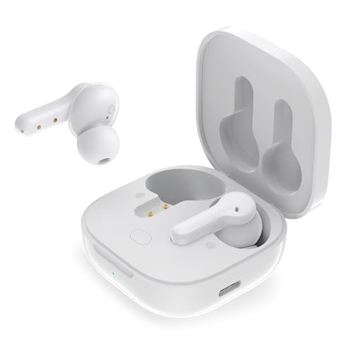 QCY T13 in Ear Wireless Earbuds | Globally Leading Brand | 4 Mic ENC Noise Cancelling | 40hrs Playtime | 3D Stereo | Quick Charge 5mins for 1hr Playtime | Smart App Support | IPX5, White