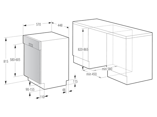 Lavavajillas Gorenje GI 561 D 10 EB 11 couverts Classe D 45 dB - vue 6