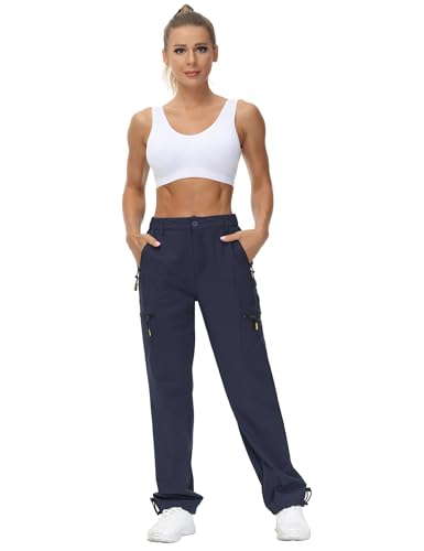 Rapbin Wanderhose Damen Cargohose 2026 Leichte Sommer Outdoorhose Schnelltrockend Atmungsaktiv Trekkinghose mit Taschen