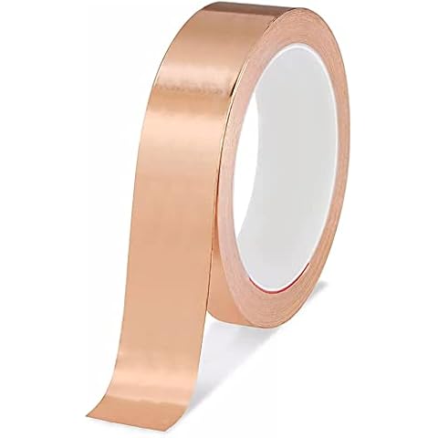 20mm x 25m Conductive Copper Slug Tape: Adhesive Copper Slug Snail Repellent Barrier Tape (20mm (W) x 25m (L)) Cover