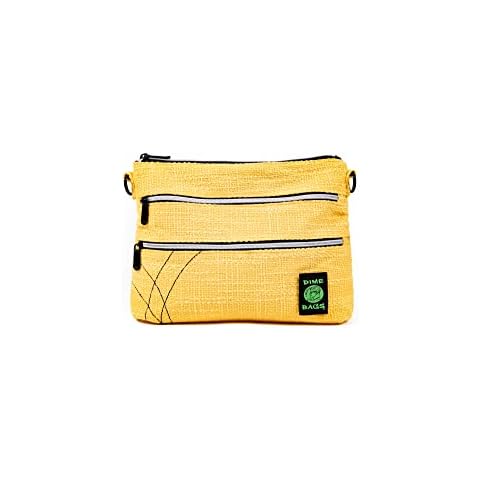 DIME BAGS - Day Tripper - Hemp Shoulder Bag, Crossbody and Clutch Purse, Custom Interior Lining by Ellie Paisley (Yellow) Cover