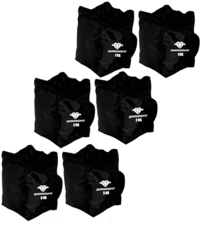 Kit 3 Par de Caneleira 1Kg a 3Kg Tornozeleira de Peso Profissiona...