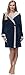 Produktbild Merry Style Damen Bambusfasern Bademantel MSLL1002 (Navy/Weiß, L)