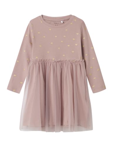 NAME IT Mädchen Nmfnadja Dress Noos Kleid, Deauville Mauve, 98 EU