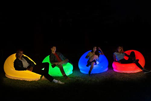 Air Candy Inflatable Illuminated City Style Chairs Perfect For Indoors & Outdoors (Led Multicolored Chair With Remote) #TOP1