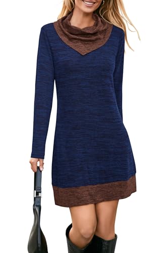 STYLEWORD Women's 2024 Winter Dress Tunic Tops for Leggings Long ...