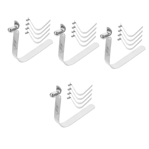 Clips de resorte de paleta de kayak en acero inoxidable plata Hemobllo para tubo