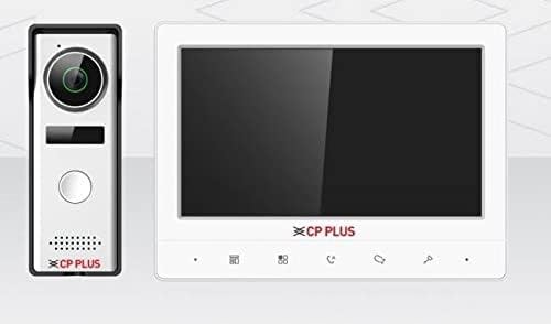 CP PLUS 7" TFT LCD Screen Wired Video Door Phone Waterproof Camera Touch Key Monitor Control Video Intercom Kit with Memory