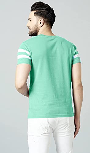 Image of RodZen Men's Polyester Round Neck Regular Fit Striped T-Shirt (Combo Pack of 2)