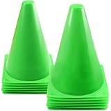 Anenog Soccer Cones for Training 24PCS 7 Inch Plastic Traffic Cones​​ Sport Agility Training Markers for Soccer/Skating/Football/Basketball Indoor&Outdoor Use(Green 24 Pack)