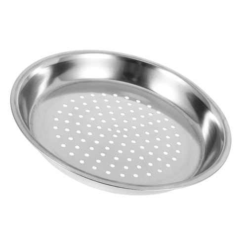 LALADEFIEE Cesta Vaporera Acero Inoxidable Resistente y Profunda Bandeja para Cocer al Vapor Verduras Mariscos y Dumplings Compatible con Wok Hogar