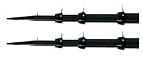 Tigress XD 3K 18' x 1 1/2' Matte Black/Black Carbon Fiber Outrigger Poles (Pair) (88679)