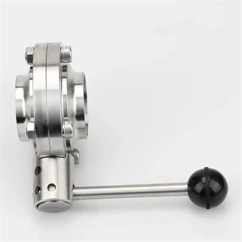 SS304 6-1/4'' 159mm Pipe OD Sanitary Weld Butterfly Flow Control Valve Dairy Product Homebrew Beer