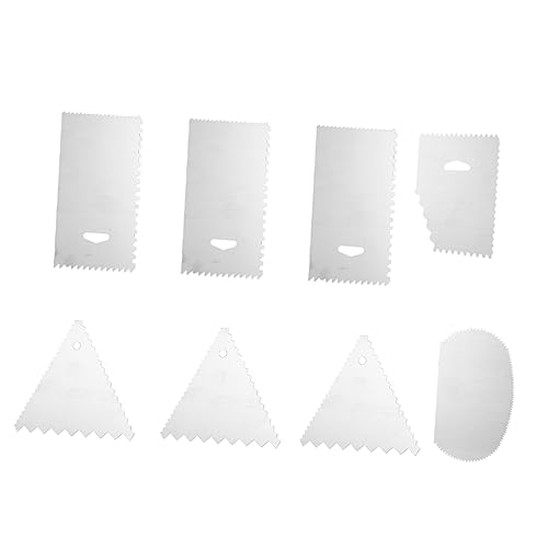 IMIKEYA 8pièces Grattoirs à Glaçage Dents De Scie Outils De Pâtisserie Pour Décoration De Mousse Et Crème Au Beurre
