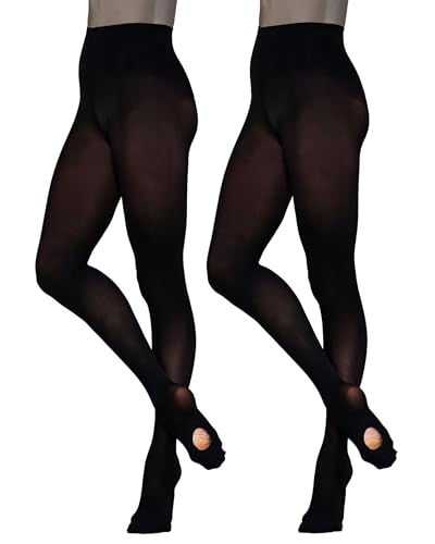 Collants de danse convertibles Silky Dance lot de 2 paires 60 deniers pour filles et femmes