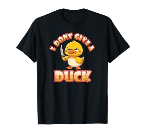 Cute Duck Quack Sunglasses Knife Boss Kitchen Chef Camiseta