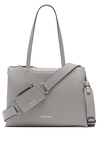 Bolso tote organizacional Calvin Klein para mujer, modelo Chrome 2 en 1 miniatura 1