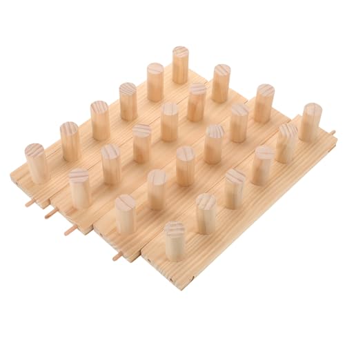 STOBAZA Telar de Madera para Tejer Mantas Hilo Grueso, Bastidor Modular de 33x7,1x7,1 Cm, Herramienta para Tejer a Mano, Accesorios para Manualidades y Elaboración de Mantas