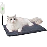 OCSOSO Heated Cat Bed Electric Dog Heating Pad for Cats and Dogs Waterproof Warming Mat Auto-Off,20