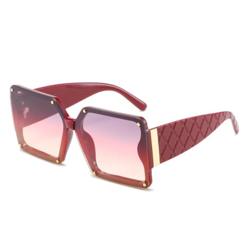 Lunettes de soleil carrées noires anti-éblouissement grand format