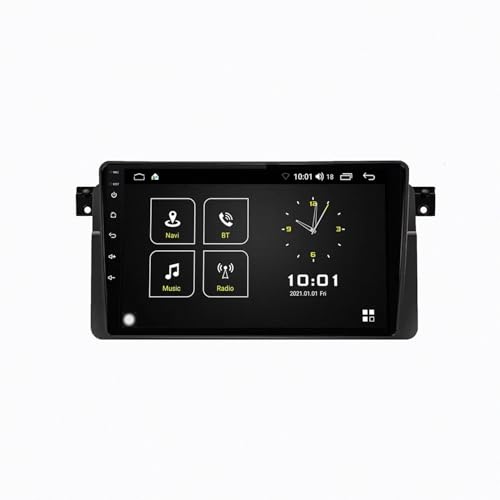 Radio Coche con Pantalla HD para BMW E46 con Carplay que Evita Cables en el Interior
