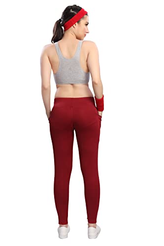 Image of TRASA Active Yoga Pants for Womens Gym High Waist with 3 Pockets, Tummy Control, Workout Pants 4 Way Stretch Yoga Leggings, Sizes - M,L,XL,2XL,3XL
