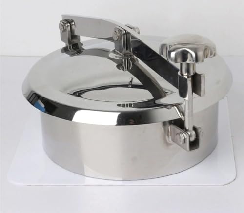 1pcs 304 SS Sanitary Manhole Cover 159-300mm Round Welding Manway for Tanks, Erosion/Corrosion Resistant for Food/Industrial/Waste(250 * 80mm)